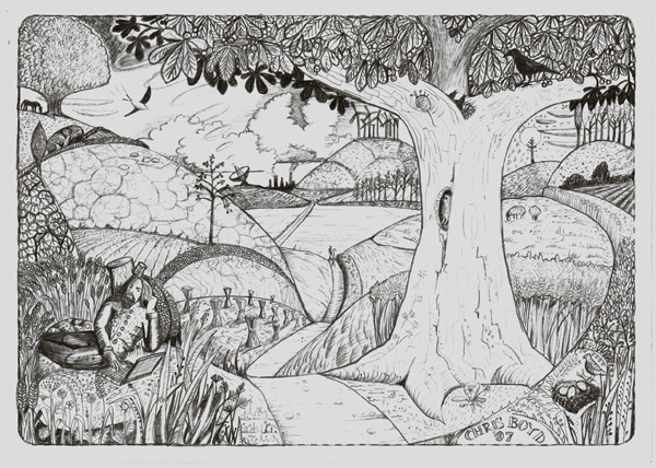 Homage to Samuel Palmer 2007 - pencil drawing